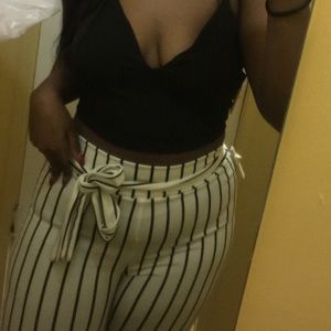 Black and white pants